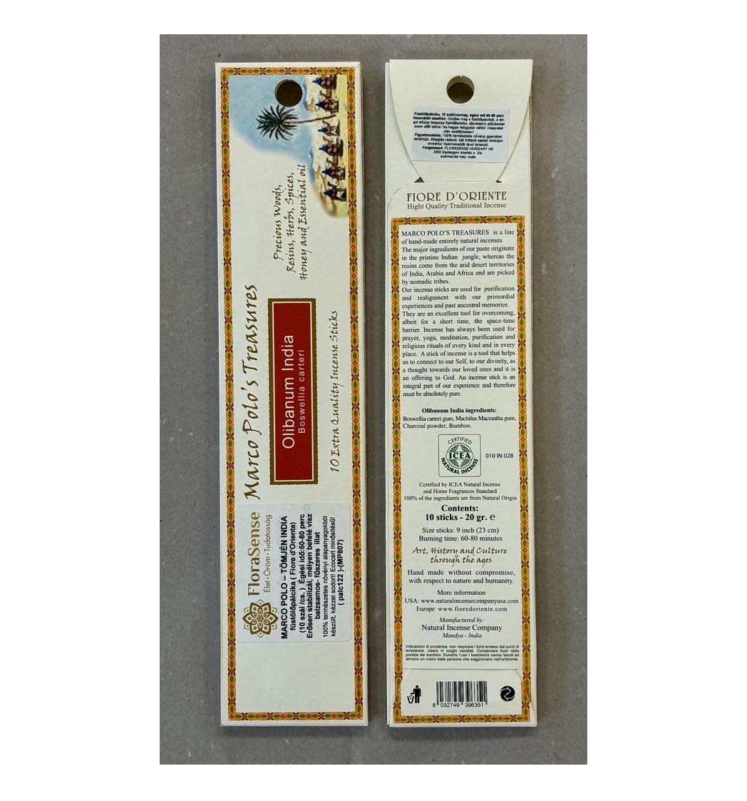 100% természetes, ECOCERT / ICEA minősítésű masala pálcika - tértisztítás, légfertőtlenítés, stresszoldás, meditáció